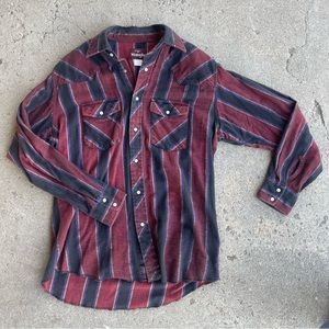 Wrangler Stripped Pear Snaps Button Down